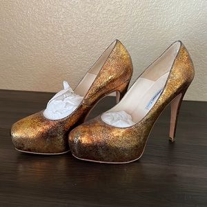 Brian Atwood Metallic Heels